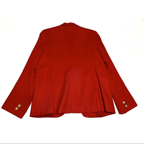 Stephen Douglas LTD Vintage Gold Buttons Fierce RED Fully Lined Blazer - Picture 5 of 14
